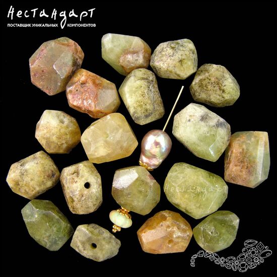 Гранат гроссуляр натуральный Geometric Form 15-19х12-14 мм (уценка), изображение 3