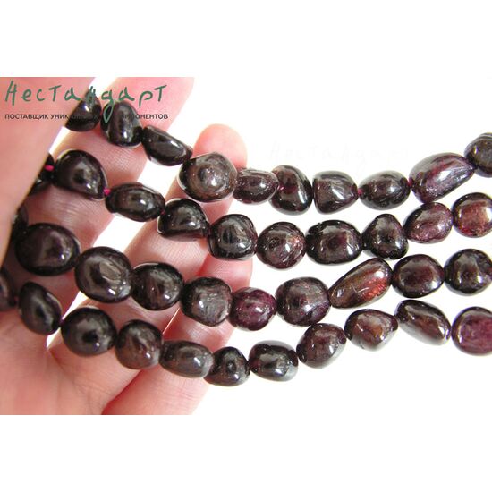 Гранат натуральный округлый Boulder 15-18 мм (уп. 6 шт.), изображение 4