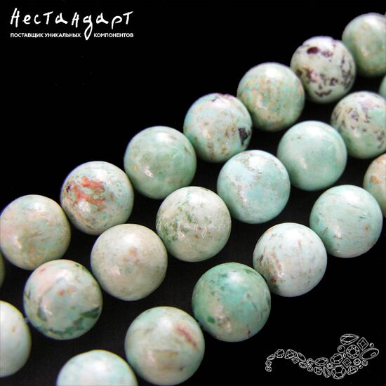 Хризоколла натуральная Peruvian 10,5 мм, изображение 4