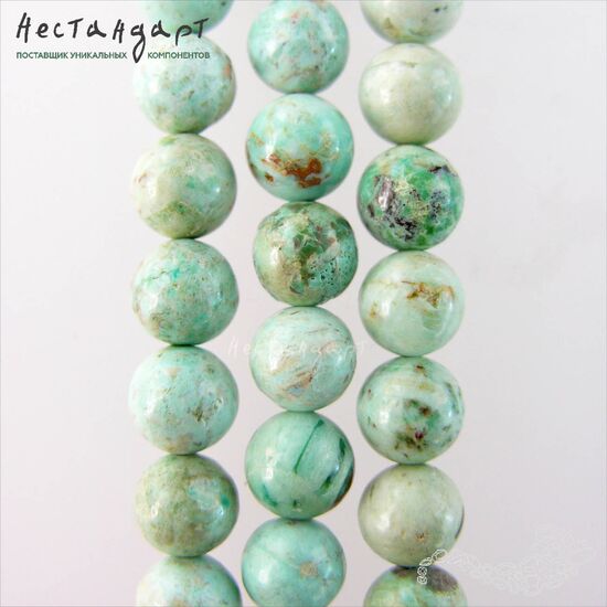 Хризоколла натуральная Peruvian 8 мм (уп. 5 шт.), изображение 5