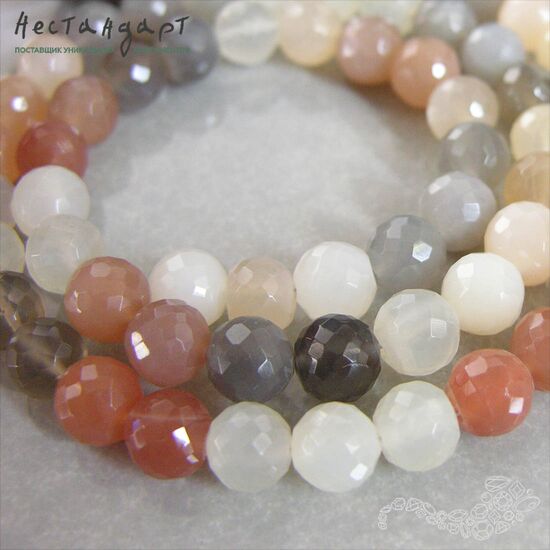 Адуляр натуральный с огранкой 8 мм, изображение 2