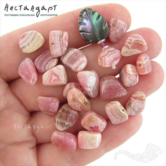 Родохрозит натуральный Nuggets 8-13х6-8 мм, изображение 3