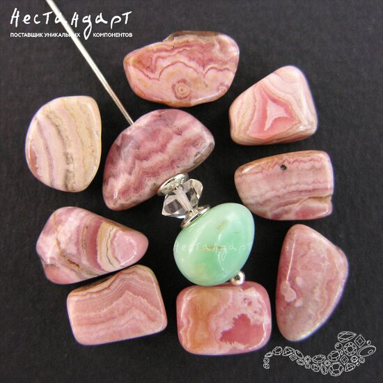 Родохрозит натуральный Nuggets 8-13х6-8 мм, изображение 4