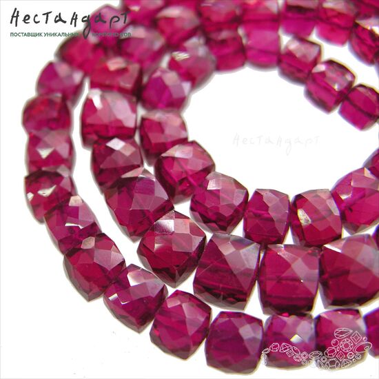 Шпинель лабораторная с огранкой Ruby Cube 8,5-9 мм, изображение 2