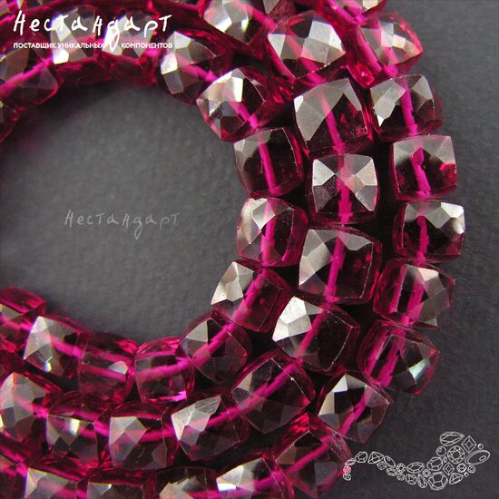 Шпинель лабораторная с огранкой Ruby Cube 8,5-9 мм, изображение 4
