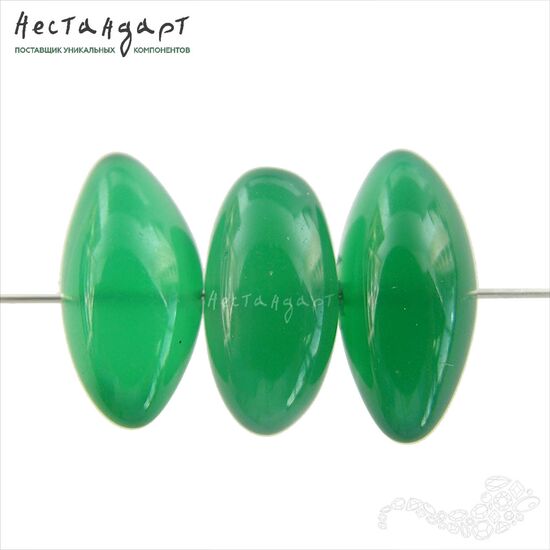 Халцедон натуральный тонированный Oval 16х7 мм, изображение 3