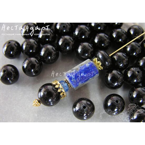 Турмалин натуральный черный гладкий шар 10 мм
