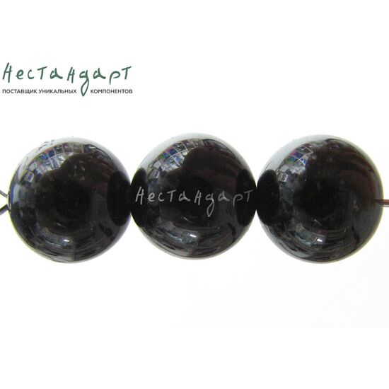 Турмалин натуральный черный гладкий шар 10 мм, изображение 3