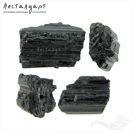 Турмалин Шерл натуральный черный необработанный 14-19 мм, изображение 6