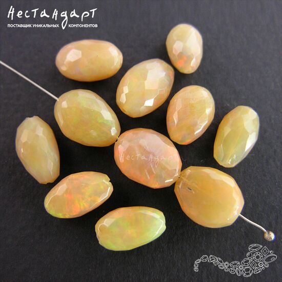 Опал натуральный эфиопский с огранкой Desert Precious 11-14 мм, изображение 2