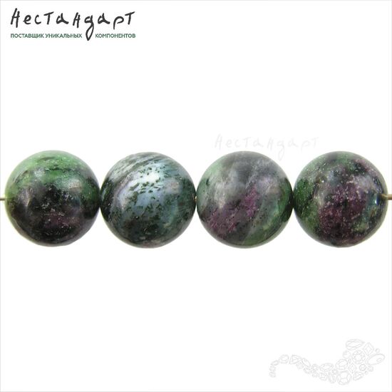 Цоизит натуральный гладкий 12 мм, изображение 4