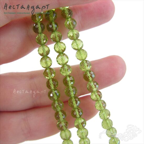 Хризолит натуральный с огранкой 5-5,5 мм, изображение 3