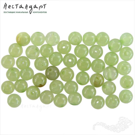 Кальцит натуральный гладкий 4,5 мм (нить 20 см), изображение 4