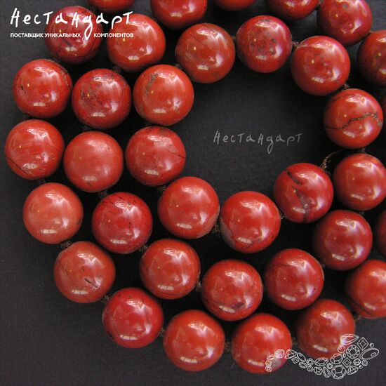 Яшма натуральная красная Red Ball 12 мм, изображение 6