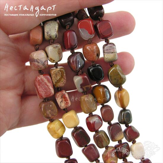 Мукаит натуральный гладкий Pebbles 10-12х8-10 мм (уп.5 шт.), изображение 2