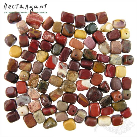 Мукаит натуральный гладкий Pebbles 10-12х8-10 мм (уп.5 шт.), изображение 5