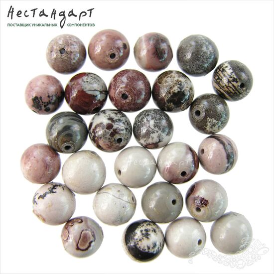 Риолит дендритовый натуральный 8-9 мм (уп. 6 шт.)