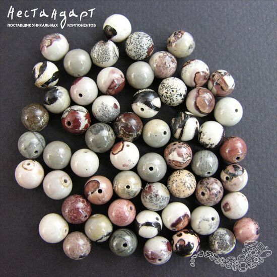 Риолит дендритовый натуральный 8-9 мм (уп. 6 шт.), изображение 3