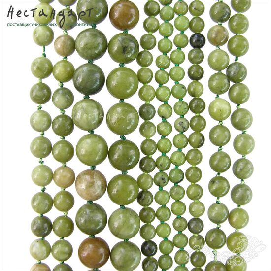 Серпентин натуральный гладкий 12 мм, изображение 3