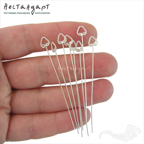 Декоративный пин Tesoro Sterling Silver 63x0,5 мм, изображение 2