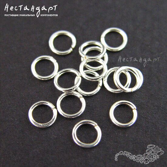 Кольцо соединительное разъемное Sterling Silver 3,7х0,7 мм (уп. 10 шт.)