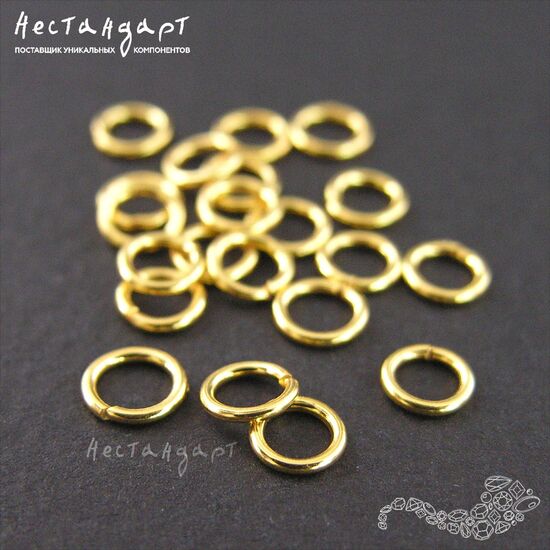 Кольцо соединительное разъемное Vermeil Sterling Silver 5х0,8 мм, изображение 4