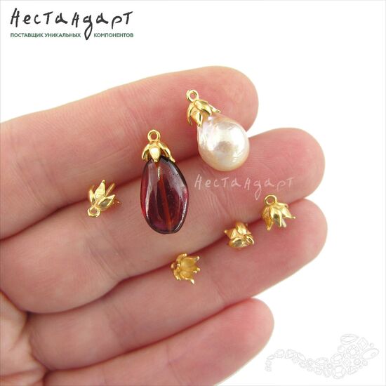 Концевик со штифтом Sonnette Vermeil Sterling Silver 8х5 мм, изображение 3