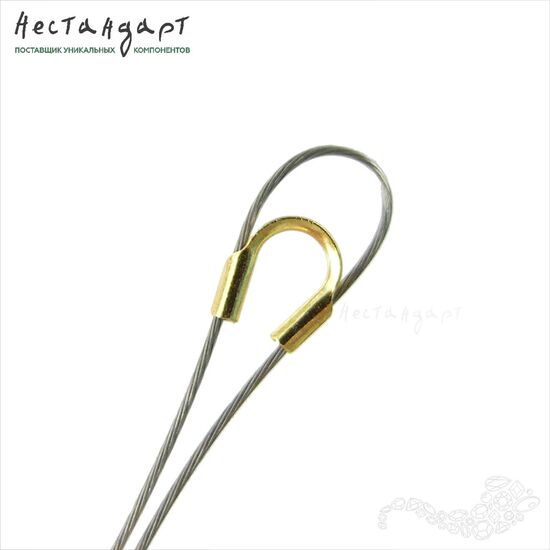 Защита тросика Vermeil Sterling Silver 5х4 мм, изображение 3