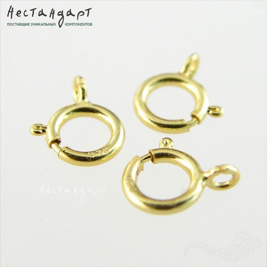 Замок-кольцо Шпрингельный Vermeil Sterling Silver 6 мм