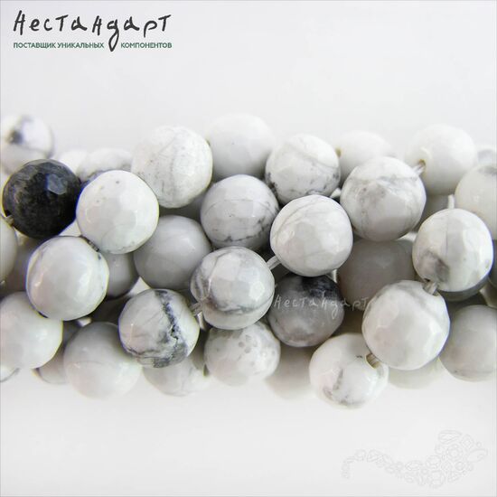 Говлит натуральный с огранкой 8 мм (уп. 7 шт.), изображение 4