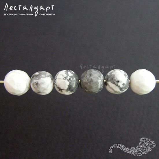 Говлит натуральный с огранкой 8 мм (уп. 7 шт.), изображение 5