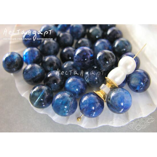 Кианит натуральный шар 8,5 мм, изображение 2