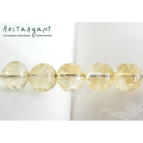 Цитрин натуральный гладкий 10 мм, изображение 2