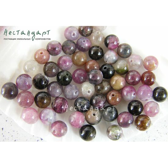 Турмалин натуральный Smooth Ball 8,5 мм (уп.10 шт.), изображение 2