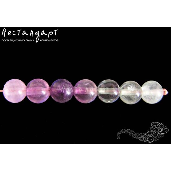 Флюорит натуральный гладкий 8 мм (уп. 10 шт.), изображение 3