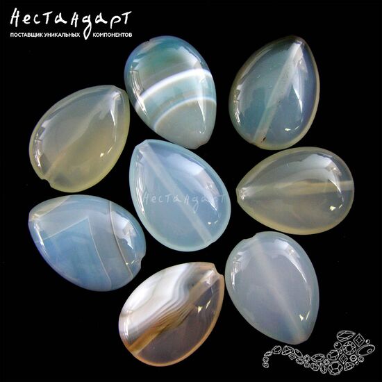 Агат натуральный Colored Drop 24-26 мм