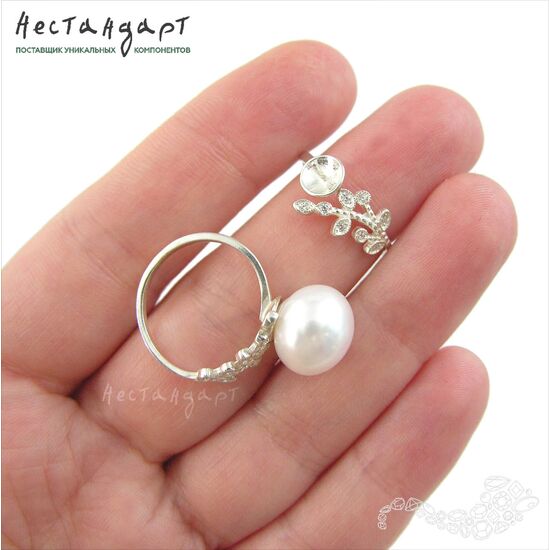 Основа для кольца Spring Song Sterling Silver Rhodium Plated регулируемая, изображение 4