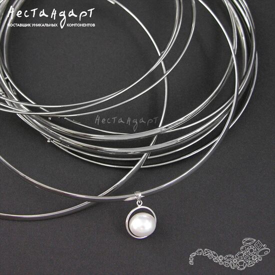Чокер-основа для колье Rhodium Color 42 см, изображение 4
