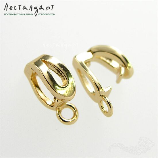 Бейл-держатель для кулона с замком Loop Gold Plated 4х11 мм, изображение 2
