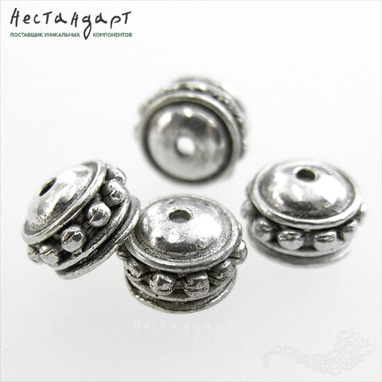 Чашечки для бусин Capeline Silver 9х5,5 мм