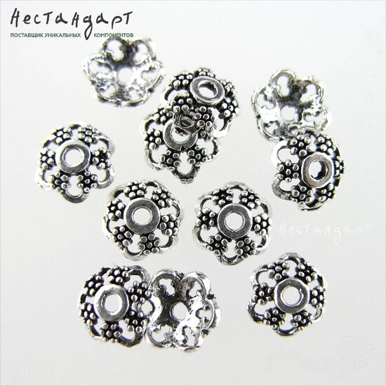 Чашечки для бусин Meadow Sterling Silver 8х3 мм, изображение 5