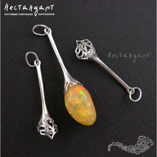 Подвеска со штифтом Elvish Sterling Silver Rhodium Plated 31х8 мм