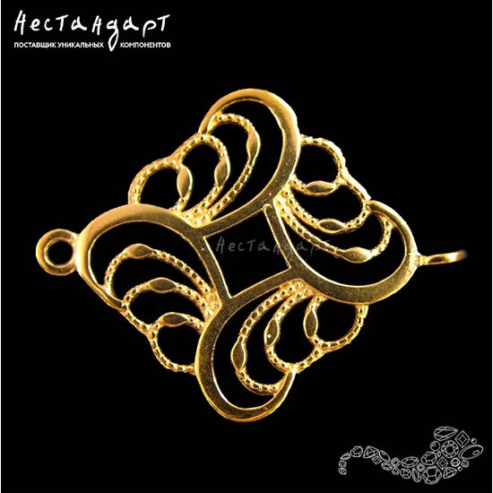 Коннектор Riddle Vermeil Sterling Silver 24,5х18 мм