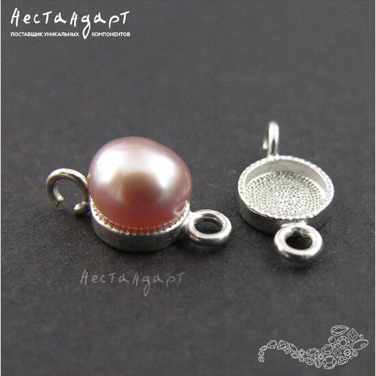 Коннектор Range Sterling Silver Rhodium Plated 12х6 мм