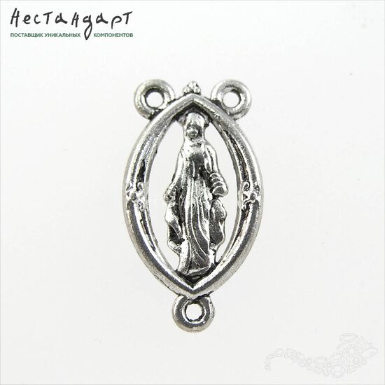 Коннектор-медальон для розария Rosary Medallion 24х13 мм
