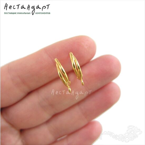 Швензы Tessere Vermeil Sterling Silver 16,5х3 мм (пара), изображение 2