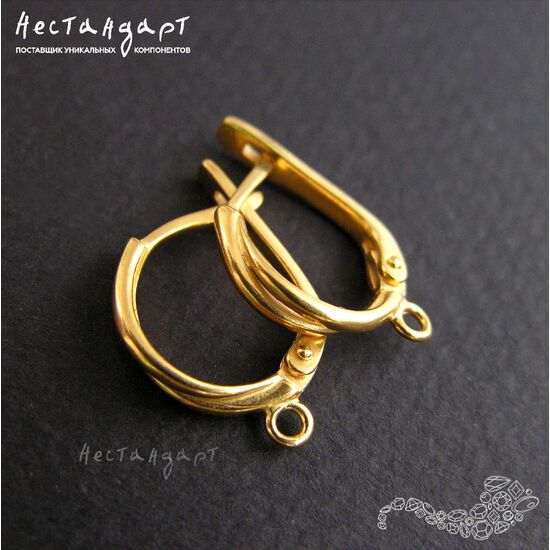 Швензы Tessere Vermeil Sterling Silver 16,5х3 мм (пара), изображение 3