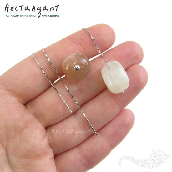 Швензы-протяжки с пином Sterling Silver Rhodium Plated 100 мм (пара), изображение 3