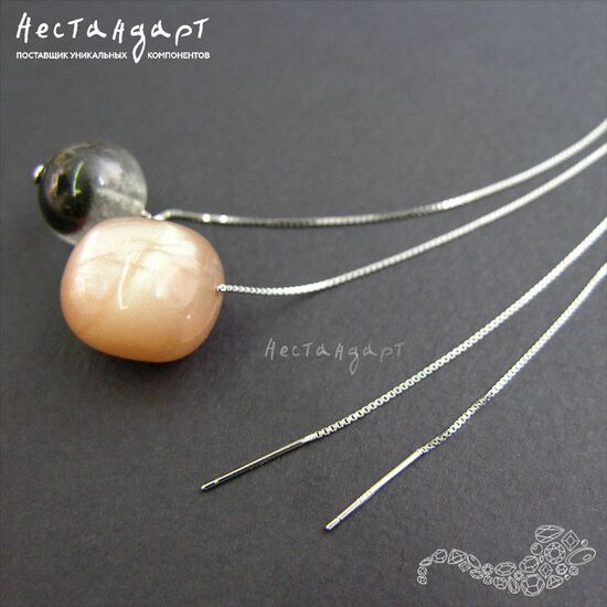 Швензы-протяжки с пином Sterling Silver Rhodium Plated 100 мм (пара), изображение 4