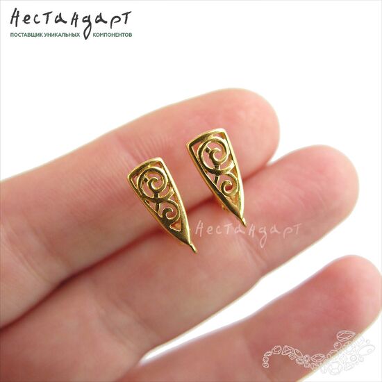 Швензы Vortex Vermeil Sterling Silver 14х5 мм (пара), изображение 2